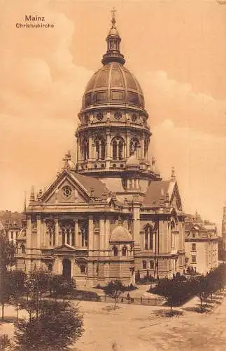 A019 Deutschland Mainz Christuskirche Kirche Vintage Postkarte