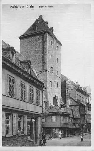 A019 Deutschland Mainz am Rhein Eisener Turm Vintage Postkarte