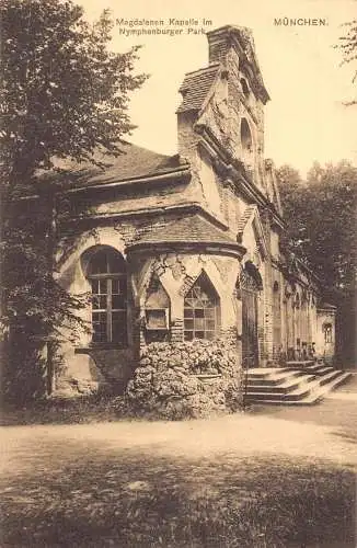A020 Deutschland München Magdalena Kapelle Nymphenburger Park Postkarte