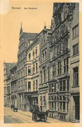 A019 Deutschland Bremen das Essighaus Kutsche Vintage Postkarte