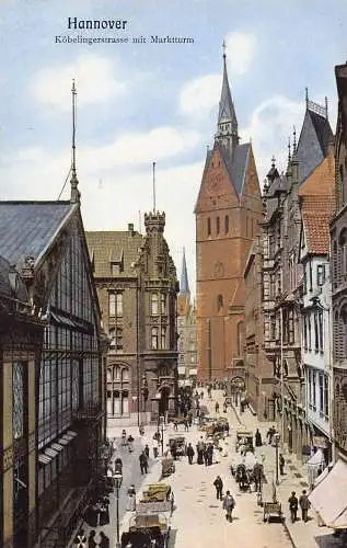 A020 Deutschland Hannover Koebelinger Straße Marktturm Turmwagen Postkarte