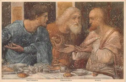 A018 Italien Mailand Letztes Abendmahl - Leonardo Da Vinci Detail Matthäus Simon Postkarte