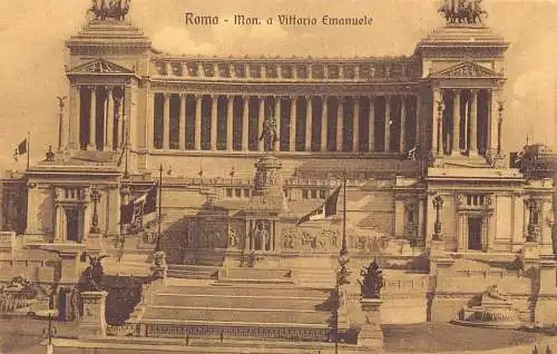 A017 Italien Rom Denkmal von Vittorio Emanuele Vintage Postkarte