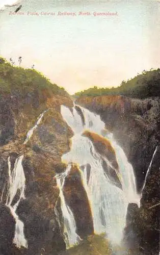 A025 Australien Barron Falls Cairns Railway North Queensland Vintage Postkarte