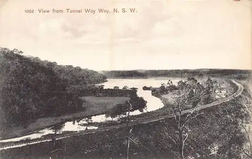 A024 Australien Blick vom Tunnel Woy Woy NSW Vintage Postkarte