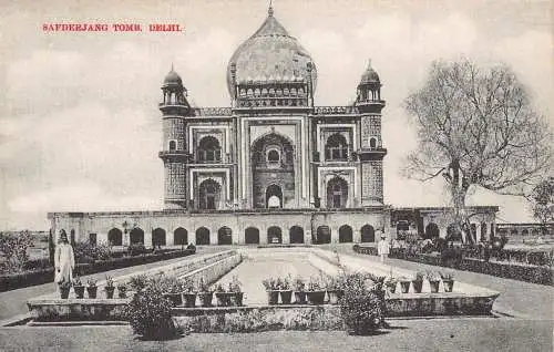 A024 Indien Safderjang Grab Delhi Vintage Postkarte