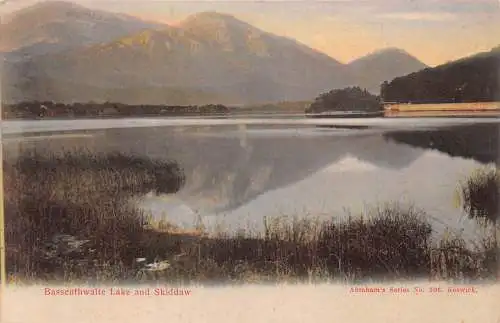 A023 England Bassenthwaite Lake and Skiddaw Vintage Postkarte