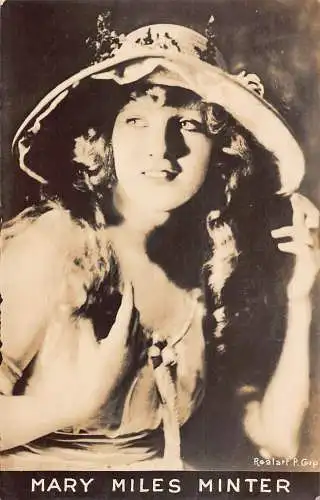 L284 Schauspielerin Mary Miles Minter 1921 Filmstar Vintage Postkarte