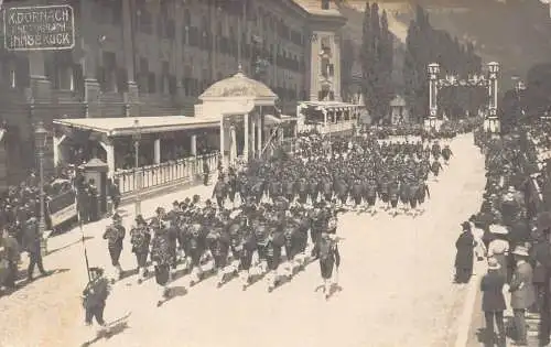 L415 Österreich Innsbruck 1909 Umzug Vintage Postkarte
