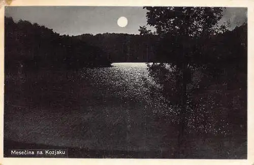 L283 Kroatien 1935 Plitvitsa Seen alte Postkarte