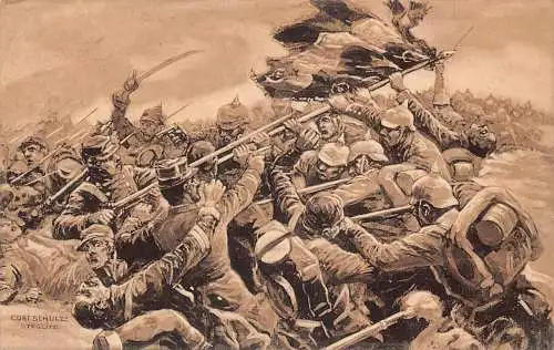 L283 Deutschland WK 1914-1915 Militär Schlacht signiert Steglitz Postkarte