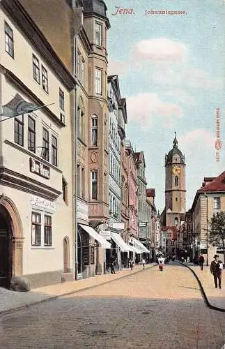 L115 Deutschland Jena Johannisgasse Handelsgeschäfte Postkarte