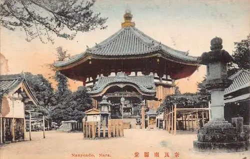 L273 Japan Nanyendo Nara, Tempel Vintage Postkarte