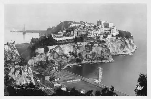 L117 Monaco Le Rocher Gebäude Vintage Postkarte