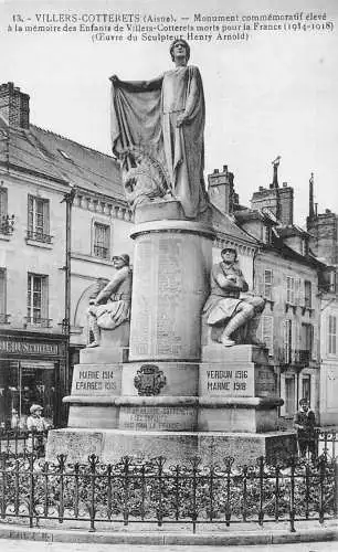 L118 Frankreich Villers-Cotterets Denkmal für tote Säuglinge im Ersten Weltkrieg Vintage Postkarte