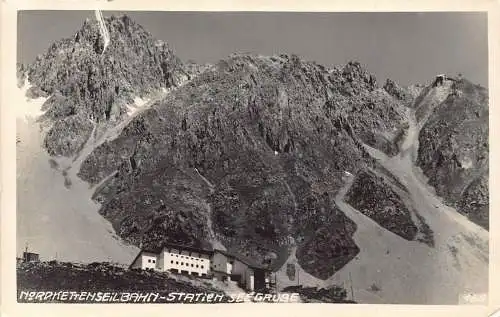 L098 Österreich Seilbahnstation Nordketten Seilbahn Statien Seegrube Vintage Postkarte