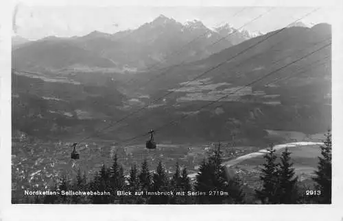 L098 Österreich 1928 Nordketten Seilschwebebahn Seilberg Vintage Postkarte