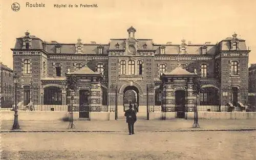 L047 Frankreich Roubaix Hopital de la Fraternite Krankenhaus Vintage Postkarte