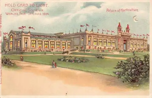 L292 US Missouri HTL St. Louis Worlds Fair Palace Horticultu 1904 Litho Postkarte