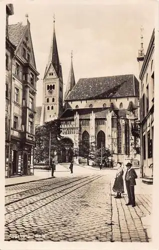 L123 Deutschland Augsburger Domkirche RPPC Vintage Postkarte