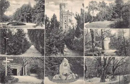 L122 Deutschland 1906 Göttingen Bismarckturm Kaiserallee Denkmal alte Postkarte