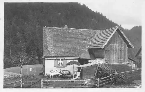 L122 Deutschland 1933 Freiburg Breisgau Haus Familie Sitztisch Vintage Postkarte