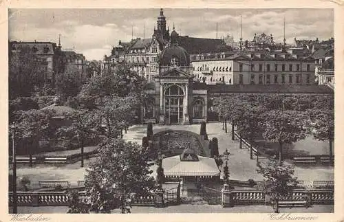 L122 Deutschland Wiesbaden Kochbrunnen Kurbad Vintage Postkarte