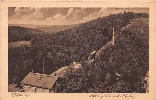 L120 Deutschland Wiesbaden Nero Bergbahn Vintage Postkarte