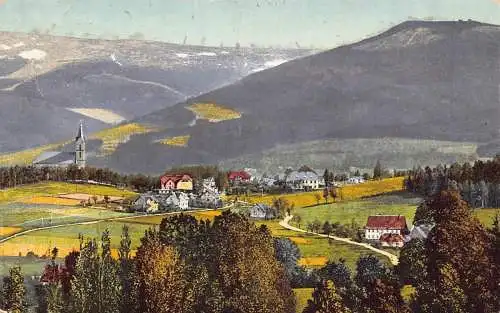 L119 Deutschland Landschaft Mittel Schreiberhau Dorf Berge Vintage Postkarte