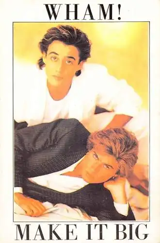 L287 Musikband Pop Dance Wham! Postkarte George Michael Andrew Ridgeley