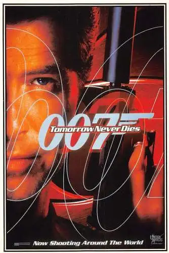 L287 Filmplakat 007 Morgen stirbt nie Pierce Brosnan James Bond Waffe Postkarte