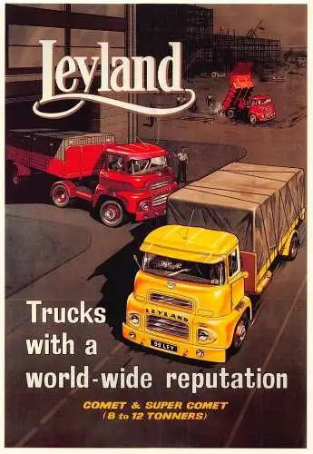 L286 Autos Automobile LKW Leyland Werbung Komet Reproduktion Postkarte