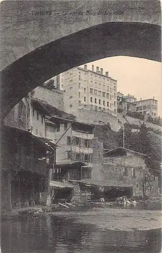 L118 Frankreich Thiers Pont de Seychalles Gebäude Brücke Vintage Postkarte