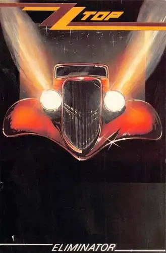 L286 Musik Band Rock ZZ Top Eliminator Ford V8 Auto Postkarte