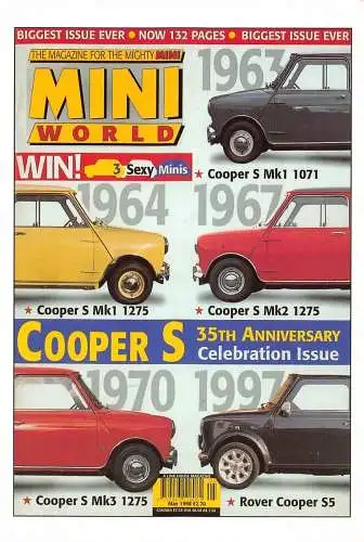 L286 Autos Automobile 1991 Mini World Mini Cooper S 35th Anniv Postkarte
