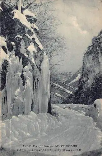 L118 Frankreich Dauphine Le Vercors Grands Goulets Vintage Postkarte