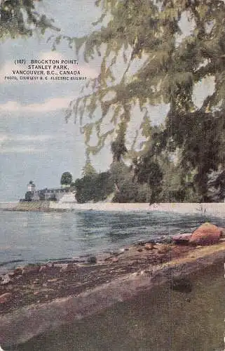 A194 Kanada 1931 Vancouver Brockton Point Stanley Park Vintage Postkarte