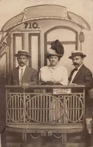 A194 US New York City Touristisches Foto Coney Island Express Hüte Postkarte