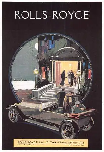 L286 Autos Automobile Rolls Royce Werbung Reproduktion Postkarte