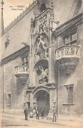L118 Frankreich Nancy Palais Herzogliche Familie Posiert Vintage Postkarte