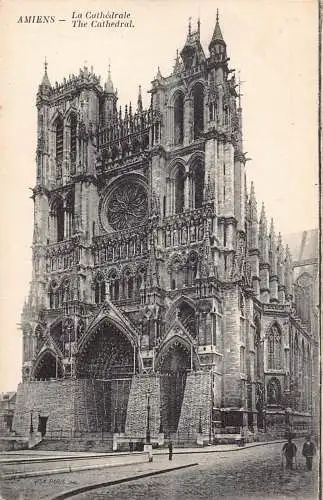 L118 Frankreich Amiens Die Kathedrale Gotik Vintage Postkarte