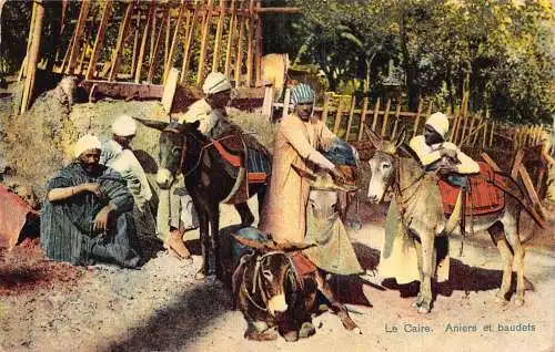 L486 Ägypten Kairo Volksvolk Esel Vintage Postkarte