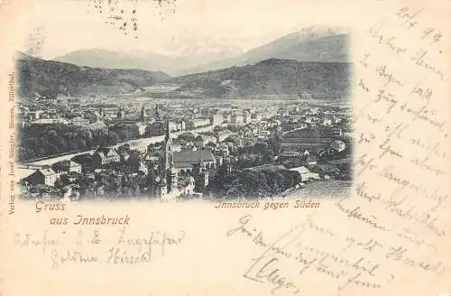A202 Österreich 1899 Gruss aus Innsbruck aus Süden Jahrgang Postkarte