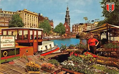 A204 Niederlande Blumenladen A Eveleens Werbung Aalsmeer Nescafe Postkarte