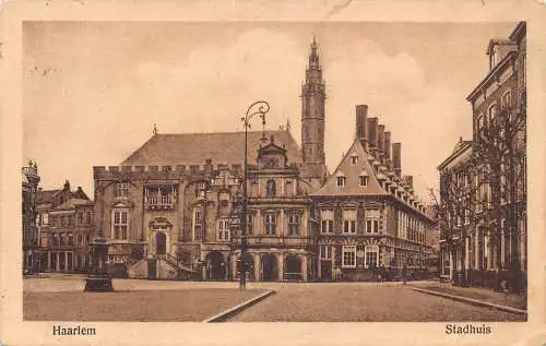 A204 Niederlande 1925 Haarlem Stadthuis Rathaus Vintage Postkarte