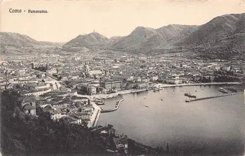 A205 Italien Como Panorama Vintage Postkarte