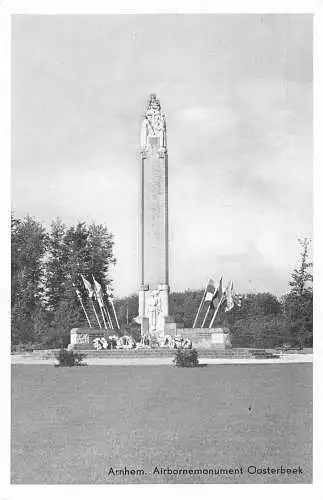 A206 Niederlande Arnheim Airborn Denkmal Oosterbeek Denkmal Flagge Postkarte