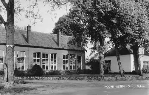 A206 Niederlande 1971 Noord Sleen OL Schule Vintage Postkarte