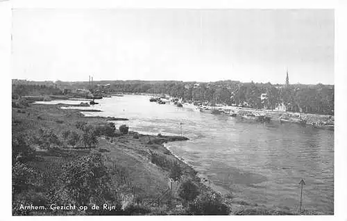 A206 Niederlande Arnheim Gezicht op de Rijn Vintage Postkarte