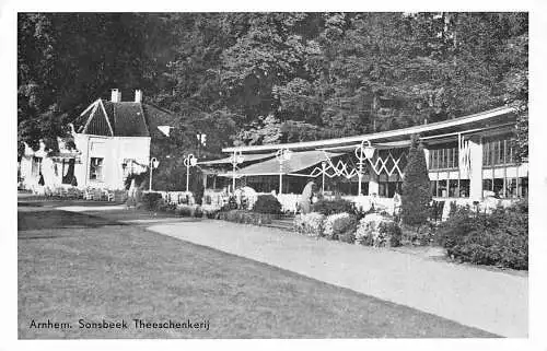 A206 Niederlande Arnheim Sonsbeek Theeschenkerij Vintage Postkarte